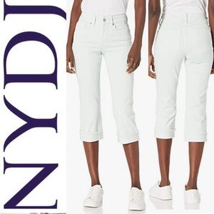 Nydj Not your Daughters Jeans white cuff crop jeans 16W